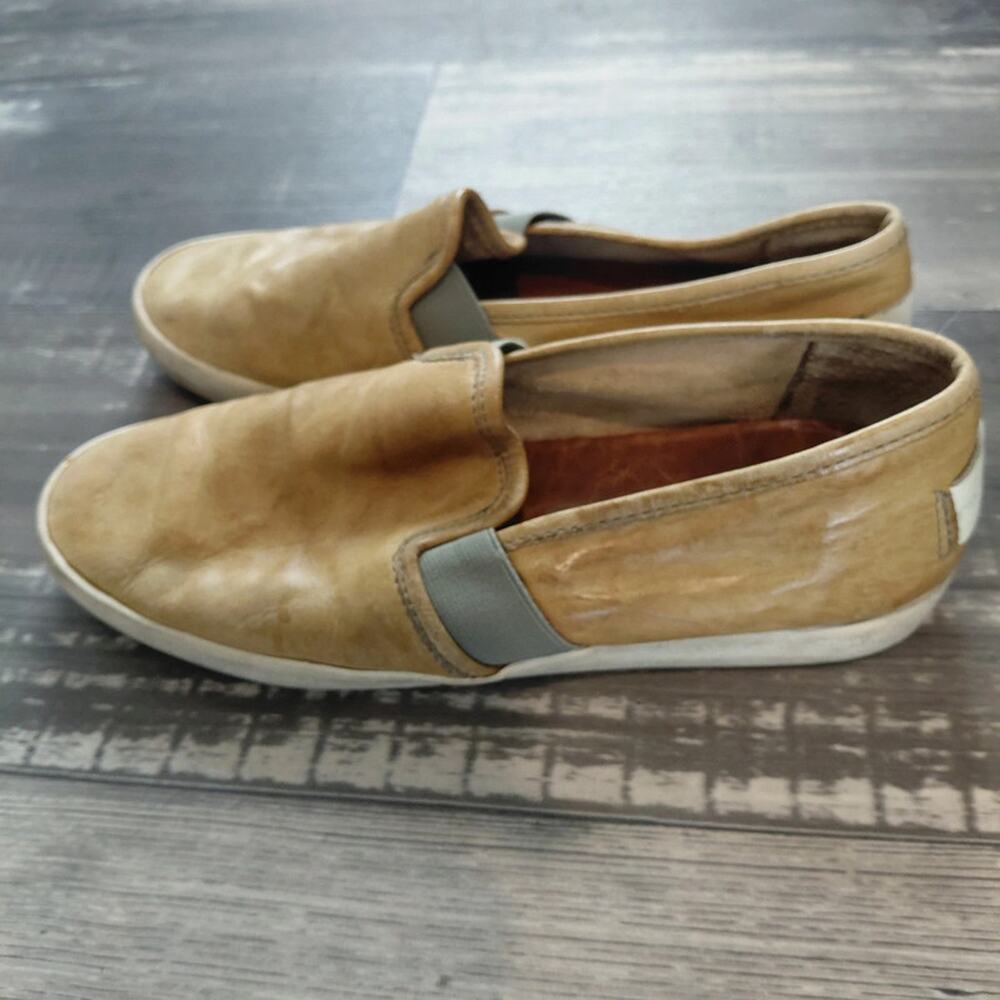 Frye Women's Shoes Dylan Sneaker Leather Natural Size 7.5
